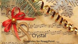  Presentation with noel - Slides enhanced with composition with decorations on music background and a yellow colored foreground