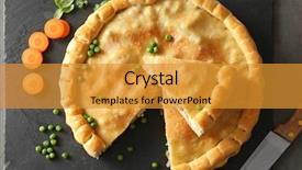  Presentation with company composition - Beautiful presentation featuring composition with delicious turkey pot backdrop and a gold colored foreground