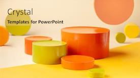  Presentation with shape - Theme enhanced with composition-with-empty-circle-shape background and a lemonade colored foreground