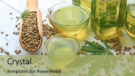  Presentation with hemp - Amazing theme having composition with hemp oil backdrop and a mint green colored foreground