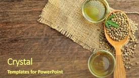  Presentation with seeds - Amazing PPT layouts having composition with hemp oil backdrop and a tawny brown colored foreground