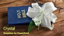  Presentation with crown thorns - PPT theme featuring composition with holy bible crown background and a tawny brown colored foreground
