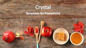  Presentation with rosh hashanah - Slides enhanced with composition with honey apple background and a violet colored foreground