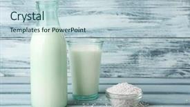  Presentation with plant breeding in rice - Colorful PPT layouts enhanced with composition with milk and rice backdrop and a  colored foreground