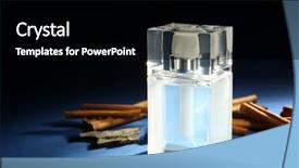  Presentation with modern color - PPT theme enhanced with composition with modern male perfume background and a black colored foreground