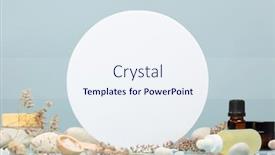  Presentation with organic cosmetics - Slide deck featuring composition-with-natural-cosmetics background and a sky blue colored foreground