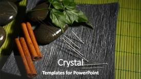  Presentation with needles - Presentation theme consisting of composition with needles for acupuncture background and a dark gray colored foreground
