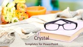  Presentation with old book cover by shakespeare - Amazing presentation design having composition with old book eye backdrop and a lemonade colored foreground