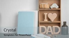  Presentation with kindergarden annual day celebration - PPT theme enhanced with composition with phrase i love background and a light blue colored foreground