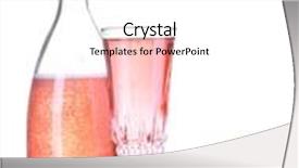  Presentation with white sparkle - Presentation theme consisting of composition with pink sparkle wine in glass bottle and pink roses isolated on white background and a white colored foreground