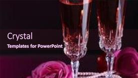  Presentation with color pink - Amazing presentation theme having composition with pink wine in glasses and roses on dark color background backdrop and a wine colored foreground
