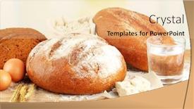  Presentation with bright - Beautiful presentation design featuring composition-with-rye-bread backdrop and a lemonade colored foreground