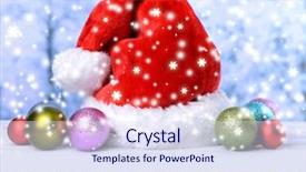  Presentation with christmas red - Slide deck having winter in greater caucasus mountains gudauri georgia country paragliding background and a light blue colored foreground