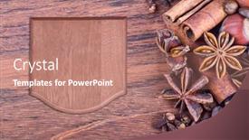  Presentation with star - Cool new slides with composition-with-star-anise backdrop and a coral colored foreground