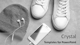  Presentation with men shoes - Beautiful slides featuring composition-with-stylish-men-s backdrop and a light gray colored foreground