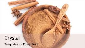  Presentation with cinnamon - Cool new presentation with composition with sweet cinnamon sugar backdrop and a coral colored foreground