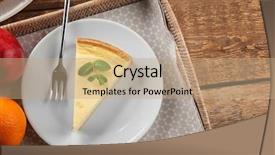  Presentation with cheesecake - Slide deck consisting of composition with tasty cheesecake background and a coral colored foreground