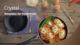  Presentation with hanukkah - Cool new presentation with composition with tasty potato pancakes for hanukkah on wooden table backdrop and a violet colored foreground