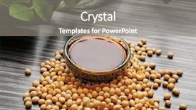  Presentation with soy sauce - Theme with composition with tasty soy sauce background and a gray colored foreground