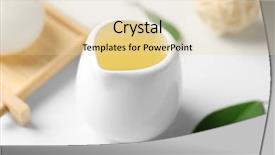  Presentation with oil palm tree - Beautiful presentation theme featuring composition with tea tree oil backdrop and a  colored foreground