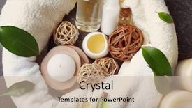  Presentation with oil - Cool new slide deck with composition with tea tree oil backdrop and a  colored foreground