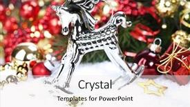  Presentation with horse - Cool new theme with composition with the rocking-horse backdrop and a white colored foreground