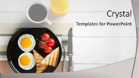  Presentation with english - Audience pleasing presentation design consisting of composition with traditional english breakfast backdrop and a white colored foreground