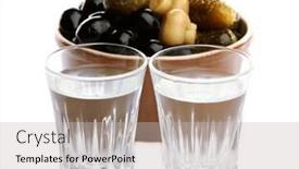  Presentation with vodka - Audience pleasing slide deck consisting of composition-with-two-glasses backdrop and a light gray colored foreground