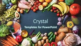  Presentation with organic - Colorful presentation theme enhanced with composition-with-variety-of-organic backdrop and a ocean colored foreground