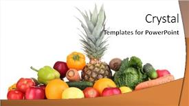  Presentation with fruits - Cool new presentation with composition with vegetables and fruits backdrop and a  colored foreground