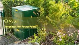  Presentation with compost - Slide deck enhanced with compost-maker-bin-for-recycle background and a tawny brown colored foreground