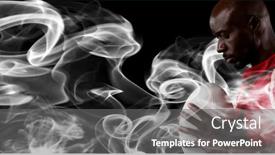  Presentation with ball sports - Slide set consisting of compostion-of-african-american-rugby background and a gray colored foreground