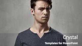  Presentation with comprehension - Colorful slide set enhanced with comprehension - man looking camera backdrop and a dark gray colored foreground