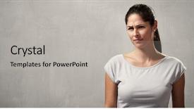  Presentation with comprehension - Amazing slide set having comprehension - misunderstanding girl backdrop and a  colored foreground