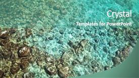  Presentation with sea water - Colorful PPT layouts enhanced with comprehension - sea water with sunlight backdrop and a teal colored foreground