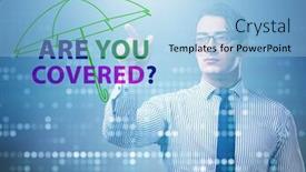  Presentation with insurance - Slides featuring comprehensive-insurance-concept-with-question background and a light blue colored foreground