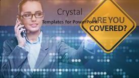  Presentation with question - PPT theme with comprehensive-insurance-concept-with-question background and a gold colored foreground