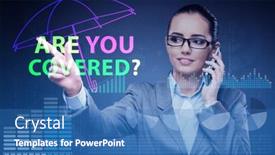  Presentation with insurance - Theme with comprehensive-insurance-concept-with-question background and a teal colored foreground