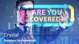  Presentation with insurance - Theme consisting of comprehensive-insurance-concept-with-question background and a teal colored foreground