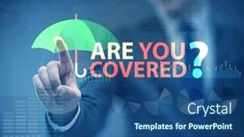  Presentation with insurance - Slide deck having comprehensive-insurance-concept-with-question background and a ocean colored foreground