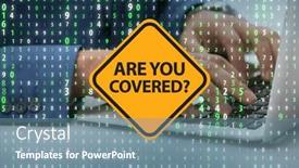  Presentation with insurance - PPT theme enhanced with comprehensive-insurance-concept-with-question background and a seafoam green colored foreground