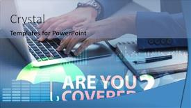  Presentation with insurance - PPT layouts enhanced with comprehensive-insurance-concept-with-question background and a light blue colored foreground