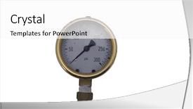  Presentation with aircraft maintenance - Amazing PPT theme having compressed air maintenance - old aircraft tire gauge backdrop and a white colored foreground