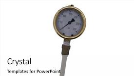  Presentation with aircraft fueling - Beautiful presentation theme featuring compressed air maintenance - old aircraft tire gauge backdrop and a white colored foreground