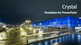  Presentation with car parking - Cool new PPT theme with compressed view of parked cars backdrop and a tawny brown colored foreground