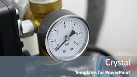  Presentation with compressor - Presentation design enhanced with compressor manometer background and a seafoam green colored foreground