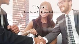  Presentation with lobby - PPT theme with compromise - handshake manager and the client background and a lemonade colored foreground