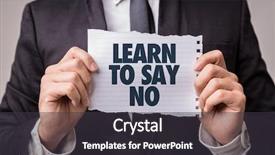  Presentation with learn - Beautiful slide deck featuring compromise - learn to say no backdrop and a dark gray colored foreground