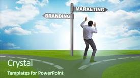  Presentation with branding - Cool new PPT layouts with compromisse - branding and marketing concept backdrop and a tawny brown colored foreground