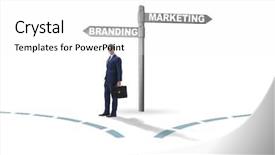  Presentation with branding - Presentation theme having compromisse - branding and marketing concept background and a white colored foreground